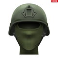 Military tactical helmet green color