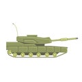 Military tank with cannon. Military combat vehicle vector Illustration Royalty Free Stock Photo