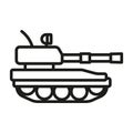 Military tank icon. Icon heavy vehicle for armed forces Royalty Free Stock Photo