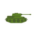 Military tank isolated. Army war machine on white background Royalty Free Stock Photo