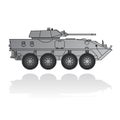 Military tank isolated vector