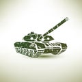 Military tank symbol Royalty Free Stock Photo