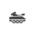 Military Tank vector icon Royalty Free Stock Photo