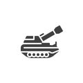 Military Tank vector icon Royalty Free Stock Photo