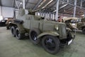 The military-technical festival `The Motors of Victory` in the park `Sokolniki`. BA-10 armored car 1938. Moscow