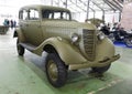 The military-technical festival `the Motors of Victory` in the park `Sokolniki`. GAZ-61, Soviet command vehicle, Moscow,