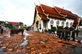 The Military in the temple thai