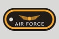 Military Token. Emblem of Air Force. Army Badge. Design Elements for Military Style Jackets Shirt and T-Shirts