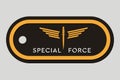 Military Token. Emblem of Special Force. Army Badge. Design Elements for Military Style Jackets Shirt and T-Shirts