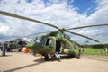 Military transport helicopter Mi-17V-5 close-up. MAKS-2017 airshow Royalty Free Stock Photo