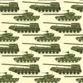 Military transport technic army war tanks industry technic armor system armored personnel camouflage seamless pattern Royalty Free Stock Photo