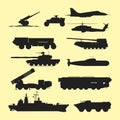 Military army transport technic vector war tank Royalty Free Stock Photo