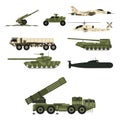 Military army transport technic vector war tanks industry technic armor system armored army personnel camouflage Royalty Free Stock Photo