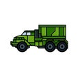 Military truck. Army transport. Transportation of cargo and ammunition. Royalty Free Stock Photo