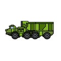 Military truck. Army transport. Transportation of cargo and ammunition