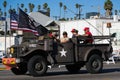 Military truck with vetarans war at 40th LA Korean Festival on s