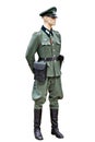 Military uniform of German Wehrmacht isolated white Royalty Free Stock Photo