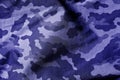 Military uniform pattern in blue tone. Royalty Free Stock Photo