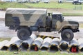 Military URAL truck at demonstrations of technique