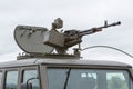 Military vehicle with heavy machine gun Royalty Free Stock Photo
