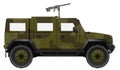 Military Vehicle with Machine Gun Royalty Free Stock Photo