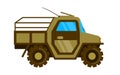 Military vehicle suv car camouflage transport flat