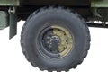 Military vehicle truck wheel Royalty Free Stock Photo