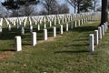 Military Veteran Graves in Jefferson Barracks National Cemetery On a Winter Day Royalty Free Stock Photo