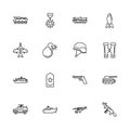 Military - Flat Vector Icons