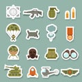 Military and war icons Royalty Free Stock Photo