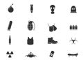 Military and war icons Royalty Free Stock Photo