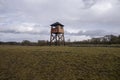 Military watchtower in a concentration camp