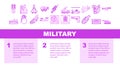 Military Weapon And Transport Landing Header Vector