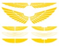 Military wings for logos or symbols