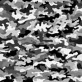 Military winter urban white camouflage seamless pattern, vector illustration Royalty Free Stock Photo