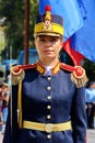 Military Woman in Romania Royalty Free Stock Photo