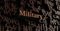 Military - Wooden 3D rendered letters/message