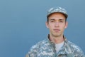 Military young man. Studio portrait Royalty Free Stock Photo
