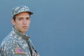 Military young man. Studio portrait Royalty Free Stock Photo