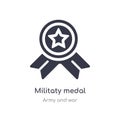 militaty medal icon. isolated militaty medal icon vector illustration from army and war collection. editable sing symbol can be