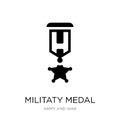 militaty medal icon in trendy design style. militaty medal icon isolated on white background. militaty medal vector icon simple