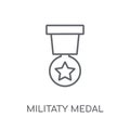 Militaty Medal linear icon. Modern outline Militaty Medal logo c