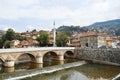 Miljacka River - Sarajevo - Bosnia Herzegovina Royalty Free Stock Photo