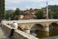 Miljacka River - Sarajevo - Bosnia Herzegovina Royalty Free Stock Photo