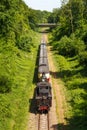 Miljoenenlijn steam train locomotive museum railway portrait format near Kerkrade in the Netherlands