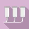 Milk assembly line icon, flat style