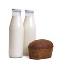 Milk bottle bread Royalty Free Stock Photo