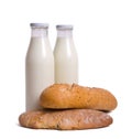Milk bottle bread Royalty Free Stock Photo