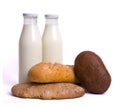 Milk bottle bread Royalty Free Stock Photo