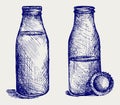 Milk bottle. Doodle style